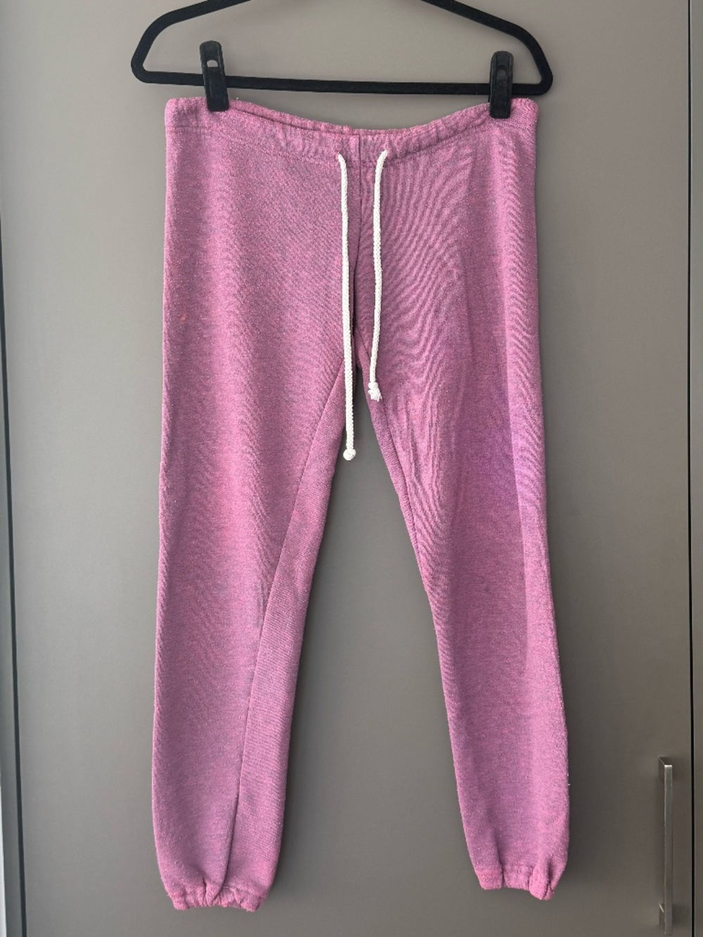 Purple Drawstring Jogger Sweatpants Size XS Tie-Dye Style Super Soft Cozy Lounge